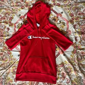 Red Champion hoodie